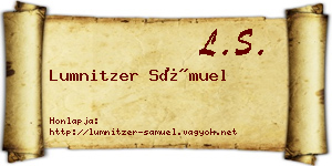 Lumnitzer Sámuel névjegykártya